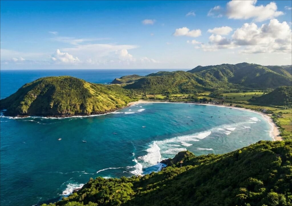 lanskap tapal kuda mawun beach lombok